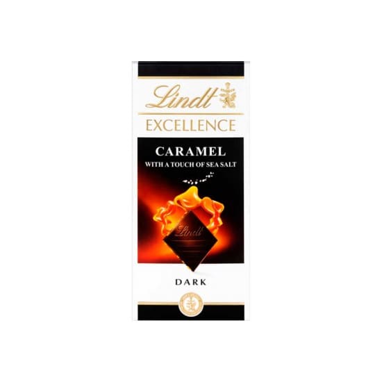 LINDT EXCELLENCE CARAMEL & SEA SALT DARK CHOCOLATE 100g