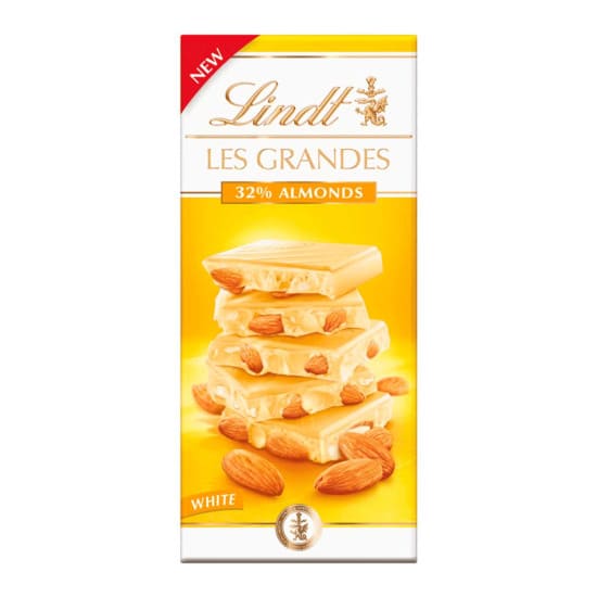 Lindt Les Grandes 32% Almonds White 150g