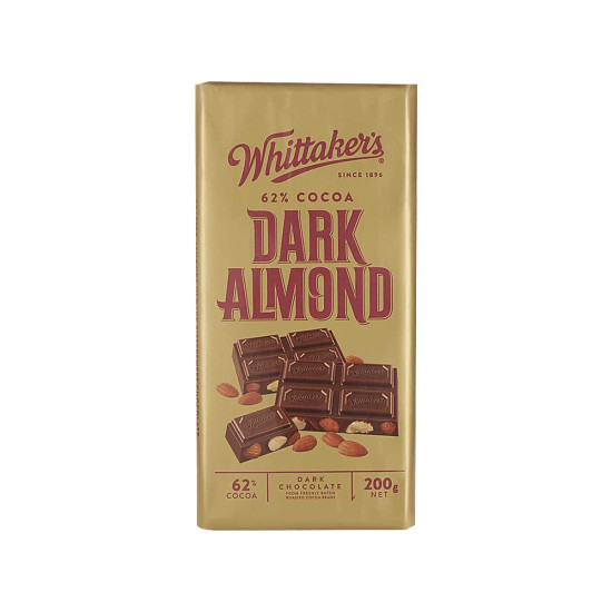 Whittaker's 62% Cocoa Dark Almond 200g