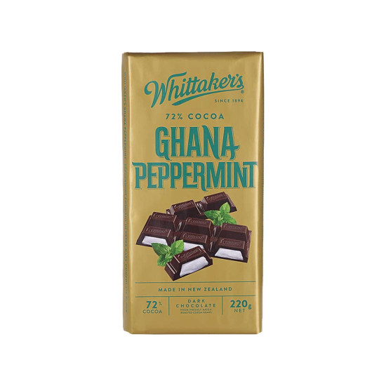 Whittaker's 72% Cocoa Ghana Peppermint 220g