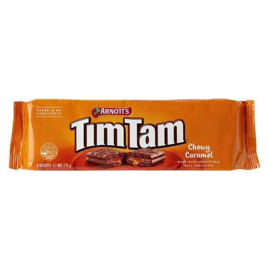 Arnott's Timtam Chewy Caramel 9 Biscuits 200g