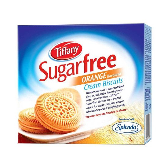 Tiffany Sugarfree Orange Flavoured Cream Biscuits 162g