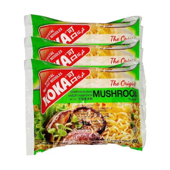 Koka The Original Mushroom Flavor Instant Noodles 85g Pack Of 3