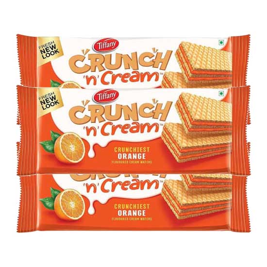 Tiffany Crunch N Ceam Wafers Orange 135g Pack Of 3