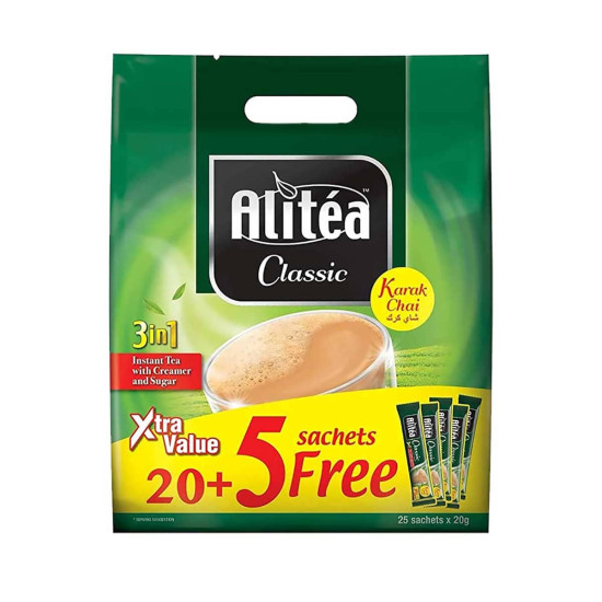 Alitea Classic Instant Tea With Creamer And Sugar 25 Sticks 500g