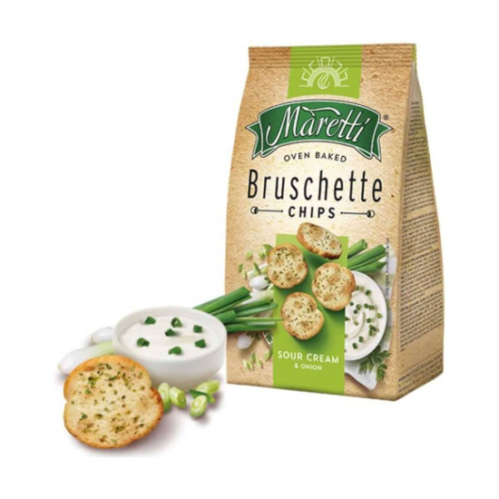 Maretti Oven Baked Bruschette Chips Sour Cream And Onion 70g Pack Of 3