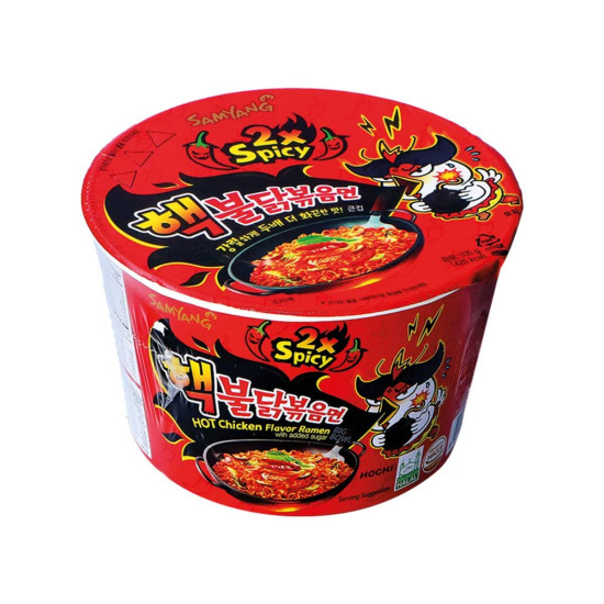 Samyang Buldak Hot Chicken Flavor Ramen 2X Spicy Big  Bowl 105g