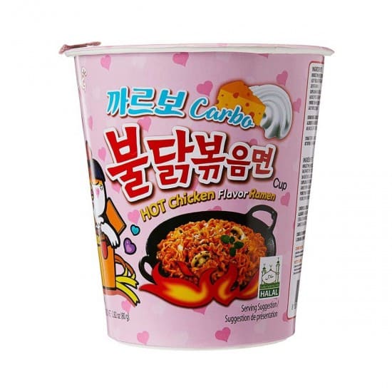 Samyang Buldak Carbonara Hot Chicken Flavour Ramen Cup 80g